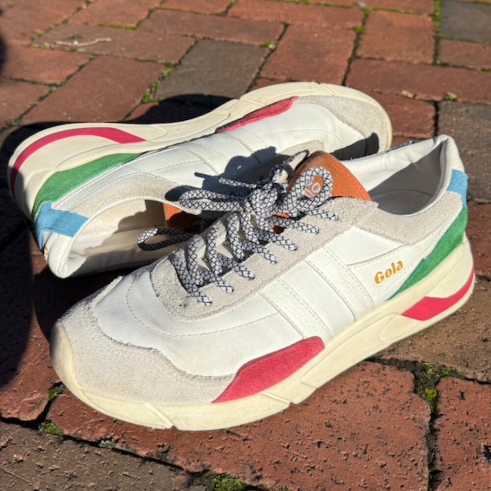 GOLA - Women's US9 Colorblock Suede Sneakers Trident Trainers